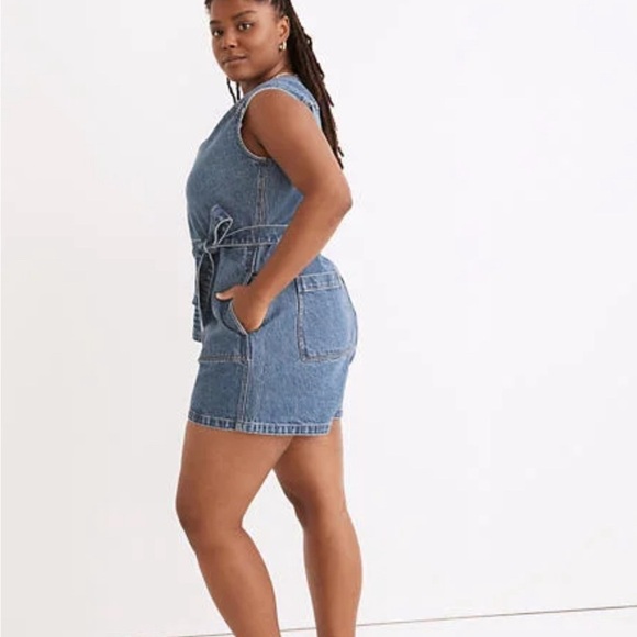 MADEWELL Size 14 Zip-Front Romper: TENCEL Denim Edition - Picture 2 of 9